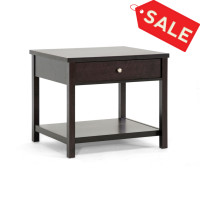 Baxton Studio ST-002-AT Nashua Modern Accent Table and Nightstand in Dark Brown